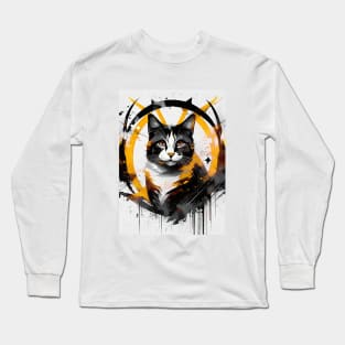 Cat Portrait: Lord Whiskerfield: Sovereign of Shadows Long Sleeve T-Shirt